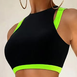 Bikini Set Two Piece Swimsuit Women With Sports Swimwear Female Bathing Swimming Suit Beach Wear Summer