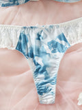 Plus size wireless bra Summer thin adjustable anti-sagging underwear set comfortable and sexy ultra-thin 4XL