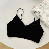Comic Chest Bra No Underwire European Thin Straps Summer Women Lace Gathering Push Up Seamless Bras Japanese Style Natural Look