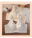 Plus Size Wireless Bra Women Summer Thin Minimizer Large Bust Support Side Coverage Anti Sagging Adjustable Straps Comfort White