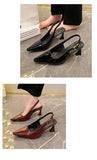 2026 Pointed Sandalias De Mujer Shallow Comfortable Patent Leather Fashion Shoes Woman French Sexy High Heels Designer Footwear
