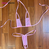 DEKA Women Mini Micro Bikini Set Open Crotch Swimsuit Erotic Lingerie Underwear Hollow Out Thongs Swimwear Bathingsuit G-string