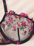 Sexy Sheer Lingerie Set Embroidery Transperant Pornostar Lenceria Sensual Mujer Seducive Conjunto Ropa Interior Set Intimo Lace