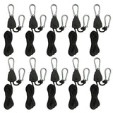 1/2/4/6/8/10/12/14/16pcs Hanger Pulley Ratchets Kayak Rope 1.6M Rope Pulley Ratchet Locking Hanger Sky Curtain Tent for Camping