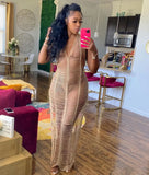 DEKA Sexy Women V Neck Hollow Cover Up Beach Dress Bathing Suit For Beach Swimwear Sleeveless Backless Swimsuit Crochet Cover Up