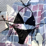 Ruffled Frilled Brazilian Bikini Women Swimwear Two-Pieces Bikini Set Female Swimsuit Halter Bather Bathing Suit Swim Lady V2817