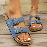Summer Flat Women's Shoes Hemp Rope Set Foot Beach Sandals Outdoor All-match Casual Slippers Large Size Women Sandals