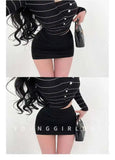 Pure Desire Sexy High Waist Slimming Belt Safety Pants Wrinkle Wrapped Hip Skirt Short Skorts Slim Sweet Women Korean CTO1