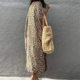 17 Colors Leopard Printed Colorful With Belt Tunic Cover-ups Beach Dress Beach Wear Beachwear Female Women Beach Cover Up V4510L