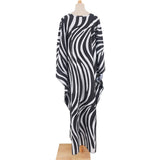 Sexy Zebra Printed V Neck Tunic Beach Cover Up Cover-ups Beach Dress Beach Wear Beachwear Beach Long Dress Female Women V4159