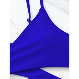 S - XL New 7 Colors V Neck High Waist Bikini Female Swimsuit Women Swimwear Two-pieces Bikini Set Bather Bathing Suit Swim V5006