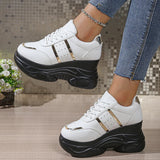 Chunky Platform Sports Sneakers Women Fashion Lace Up Thick Bottom Vulcanized Shoes Woman Plus Size 42 Non Slip Sport Shoes