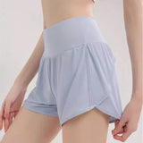 Women's High-Waisted Slimming Yoga Sports Shorts Summer Anti-Glare Three-Part Set with Two Pieces for Fitness And Exercise