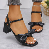 Buckle Strap 2026 Sandals Comfort Shoes for Women Square Toe Block Heels Large Size Suit Female  New Fashion