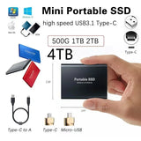 External Hard Drive High Speed Hard Disk 256TB USB3.1 Portable 128TB for Pc/Laptop/Mac/Phone Solid State Disk