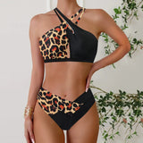 Women's Plus Size Triangle Halter Cross Back Bikini Set - European American Style Separable Swimsuit