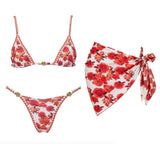 3Pcs Micro Bikini 2026 New Swimwear Women Swimsuit Sexy Brazilian Bikini Set Printed Thong Beachwear Bathing Suit Female Biquini
