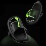 4cm Thick Sole Shark Slippers For Women Men Indoor Beach Slides Cute DIY Night Glowing Lantern Couples Summer Street Sandals