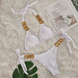 Halter Scrunch Butt Rhintstone Diamond Bikini Women Swimsuit Female Swimwear Two Pieces Bikini Set Brazilian Bathing Suit Swim