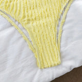 Sexy Wrinkled Halter Brazilian Bikini Women Swimwear Female Swimsuit Two-pieces Bikini Set High Cut Bathing Suit Swim Beach Wear