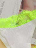 Women's sexy patchwork lace thong with low waist, seamless, breathable, antibacterial, easy to wash and dry underwear C3307