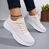 White Breathable Mesh Sport Sneakers Women Comfort Soft Bottom Non Slip Running Shoes Woman Plus Size 43 Lace Up Tennis Shoes