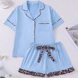 Women's Sleepwear 2026 New Summer Comfortable Pajamas Sets for Women Lapel Homewear Short Sleeve Shorts Set Pijamas Pajamas Set