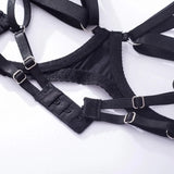 Toucheart 5-Pieces Erotic Lingerie Sexy Hip Skirt For Women Mesh Patchwork Hollow Out See-Through Lure Garters Underwear Suit