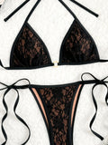 2025 Triangle Halter String Bikini Women Swimwear Female Sexy Black Swimsuit Bathers Bathing Swimming Swim Suit Beachwear