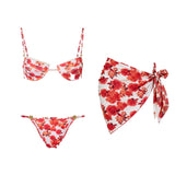 3Pcs Micro Bikini 2026 New Swimwear Women Swimsuit Sexy Brazilian Bikini Set Printed Thong Beachwear Bathing Suit Female Biquini