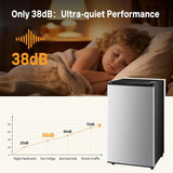 Mini Fridge With Freezer For Office Or Dorm Adjustable Thermostat