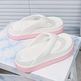 Woman Beach Flip Flops Fashion Summer Shoes 2025 Trend Girls Platform Sandals Soft EVA Non-slip Female Indoor Outdoor Slippers