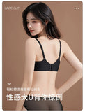 Japanese Sexy Spitze Büstenhalter ohne Bügel, Push Up für kleine Brust, Seitlich glättend, Anti-Sagging, Neu Bestseller MOYISU B