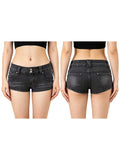 Fashion Women's Mini Denim Shorts with Pockets Skinny Low Rise Jean Shorts for Daily Club Y2K Sexy Hot Short Pants Summer