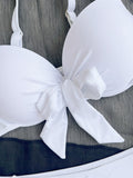 Sexy Knotted Underwired Bra Cup Bikini Women Swimsuit Female Swimwear Two-pieces Bikini Set Push Up Bikinis Bathing Suit Swim