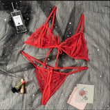 Transparent Sexy Lace Bra Set Exotic Sets Hollow Bra And Panty  Women Prints Intimates Underwear Porn Fancy Sexy Luxury Lingerie