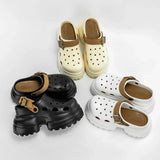 Women Fashion Clogs Indoor Street Slippers 10CM High Heels Sandals Thick Sole Beach Slides Female Leisure Platform Shoes
