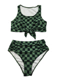 2026 Large Plus Big Size Swimsuit Women Sporty Bikinis High Waist Neck Swimwear Female Bathers Bathing Swimming Swim Suit 5XL