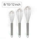 6/8/10/12inch Stainless Steel Egg Stirring Balloon Whisk Manual Egg Beater Mixer Kitchen Baking Utensil Cream Butter Whisk
