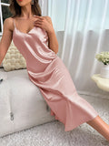 Women's Nightdress Spaghetti Strap V Neck Elegant Luxury Comfortable Breathable Loungewear Relaxing Daily Leisure Classic Style