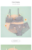 MOYISU French Romantic Lace Comfortable Breathable セクシー Tushy Slim Bra Collection Pure Desire Girls Push Beautiful Underwear SET