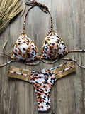 Sexy Halter Push Up Brazilian Bikini 2025 Women Bandage String Swimsuit Female Swimwear Two Pieces Bikini Set Bathing Suit Swim
