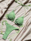 2026 new sexy bikini set with braided straps and split swimsuit 2-piece beach swimsuit