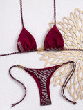 Halter Strappy Micro Thong Bikini Women Swimwear Female Swimsuit Two-pieces Bikini Set High Leg Cut Bather Bathing Suit Swim