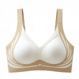 Women's V-Neck Seamless Push-Up Bra with Anti-Spill Design 4 Colors Anti-sagging Lift-up Bras Plus Size Comfort Lingerie M-4XL