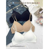 Deep Plunge Lingerie Cross Back Straps Summer Invisible Bralette Thin Cup, Adjustable U Back Support Balconette Bra Cool Comfort