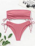 Sexy Bandeau Bikinis 2025 Women Brazilian Swimwear Female Swimsuit Two Pieces Bikini Set Bather Bathing Suits Girls Beach Wear