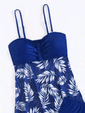 2026 Short Dress Tankini With Shorts Swimsuit Women Swimwear Female Padded Printed Bathing Swim Suit Swimming Beachwear Summer