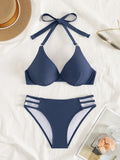 Leopard Underwired Bra Cup Bikini Women Swimsuit Female Strapless Mujer Swimwear Two Pieces Bikini Set Push Up Bathing Suit Swim
