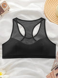 Black full cup mesh back underwear sports vest yoga bra new women's underwear sexy Lingerie
